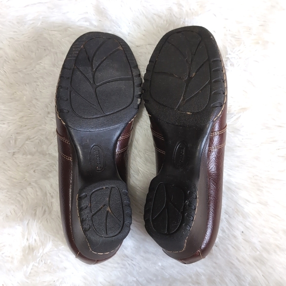 Bjorndal Genuine Leather Brown Wedge Loafers Size 10 - Picture 12 of 13